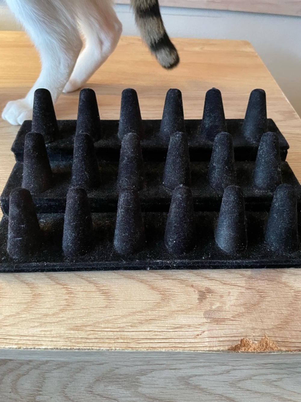 Velvet Multi-Slot Ring Organizer - Black